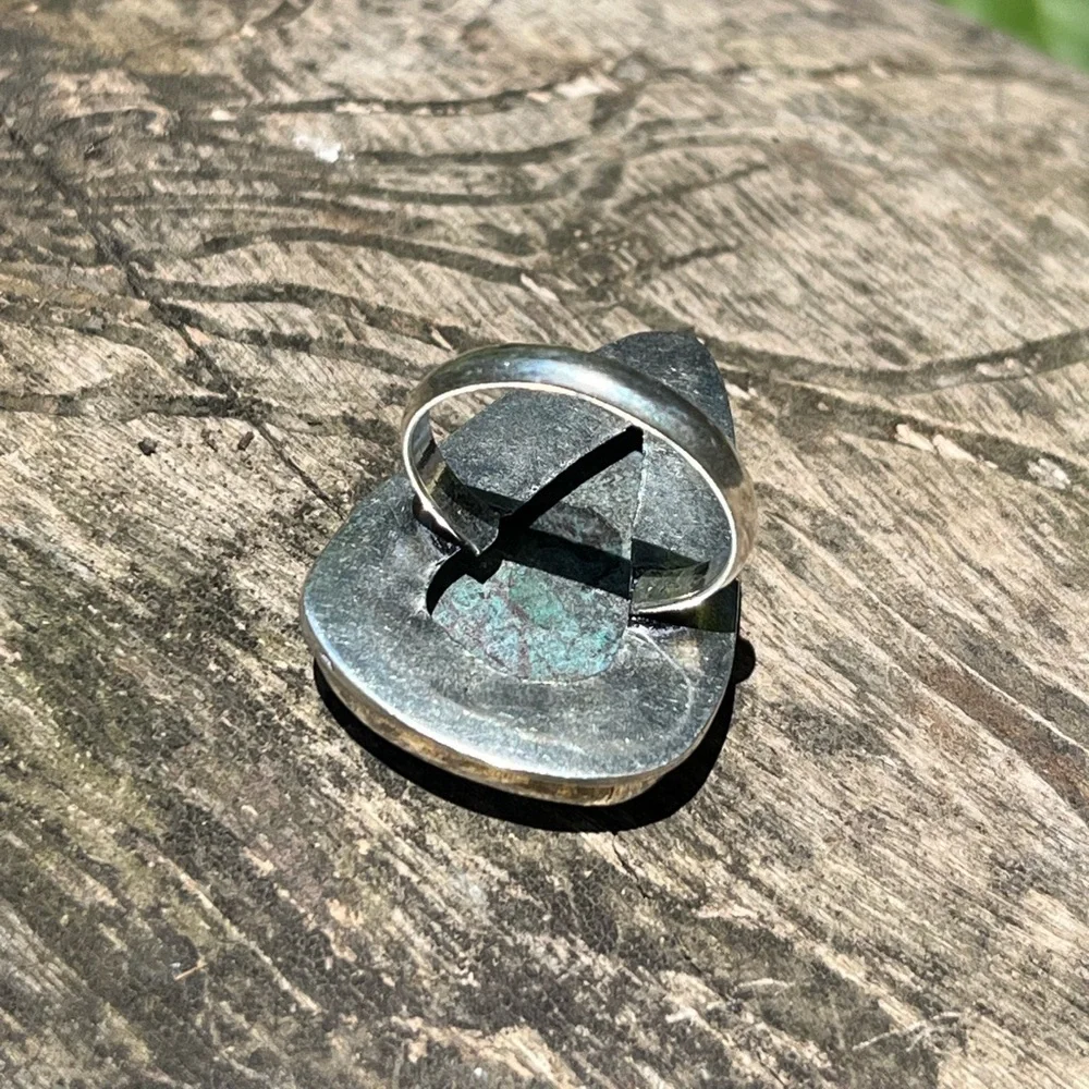 Size 8.75‎ 925 silver plated African turquoise ring